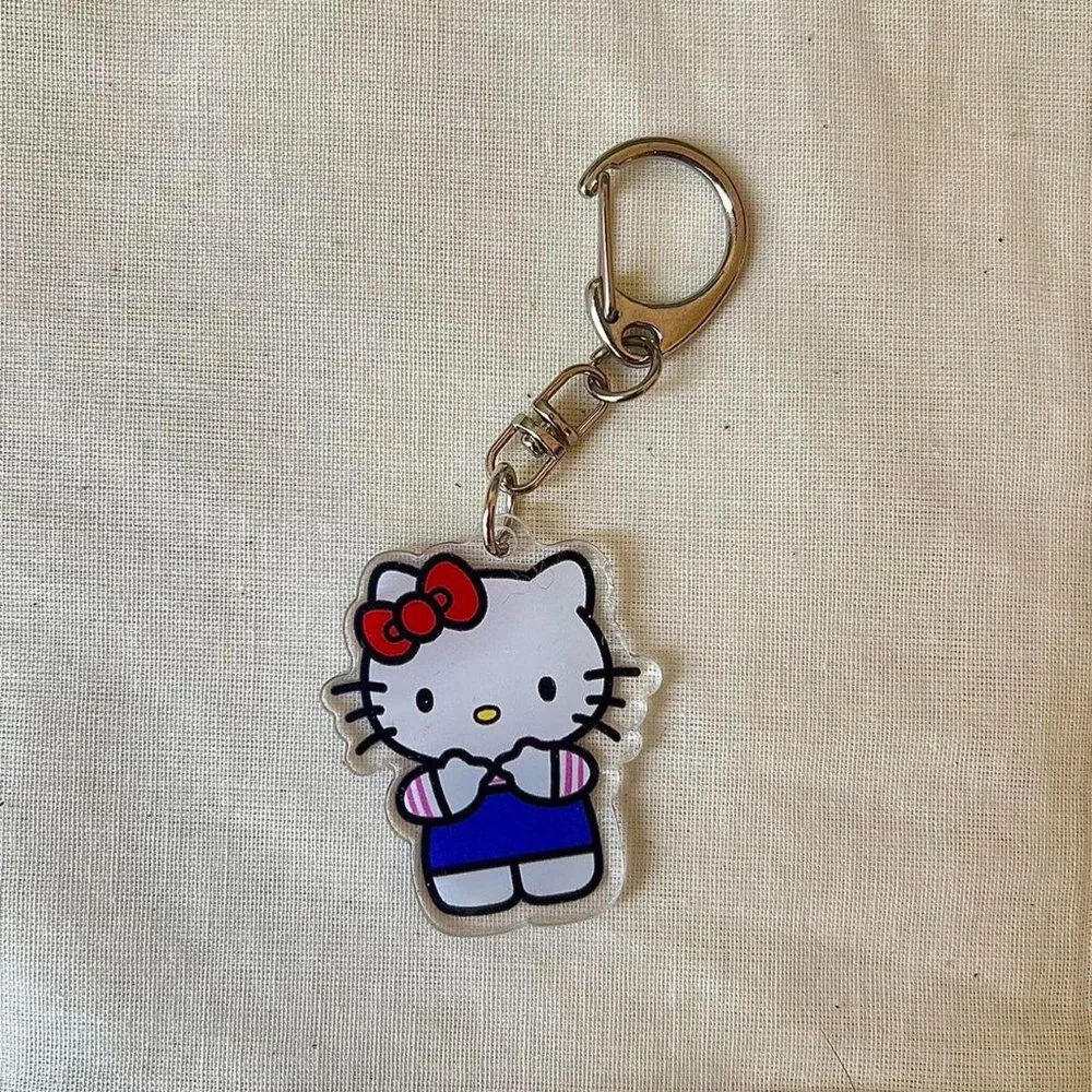 cute hello kitty keyring keychain